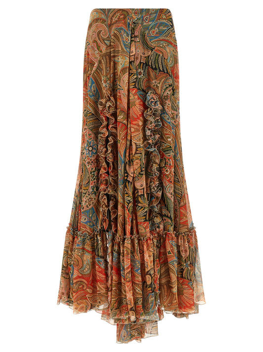 Etro Paisley Foliage Skirt