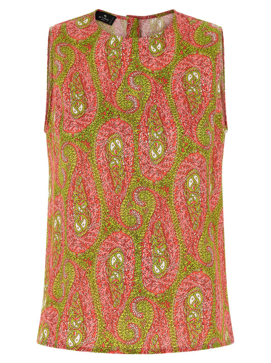 Etro Paisley Foliage Top
