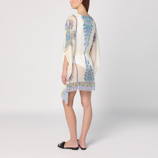 ETRO Short printed silk caftan