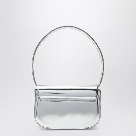 Diesel 1DR Iconic bag in mirrored silver leather