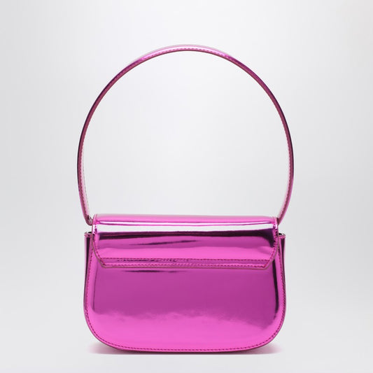 Diesel 1DR Iconic bag in mirrored fuchsia leather