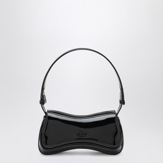 Diesel Medium Play bag in black patent leather
