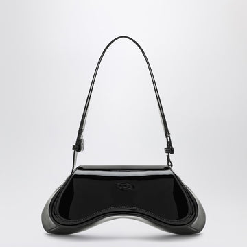 Diesel Large Play bag in black patent leather