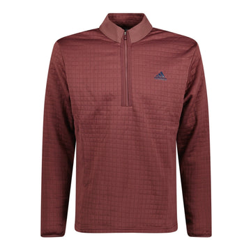 Adidas Dwr Block Golf Quarter Zip Burgundy