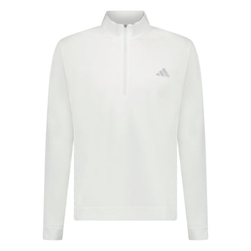 Adidas Elevated Quarter Zip Golf Sweatshirt White