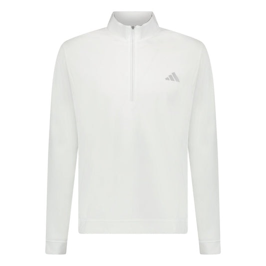 Adidas Elevated Quarter Zip Golf Sweatshirt White