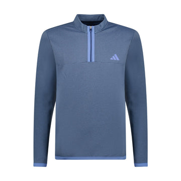 Adidas Micro Dot Quarter Zip Sweatshirt Blue