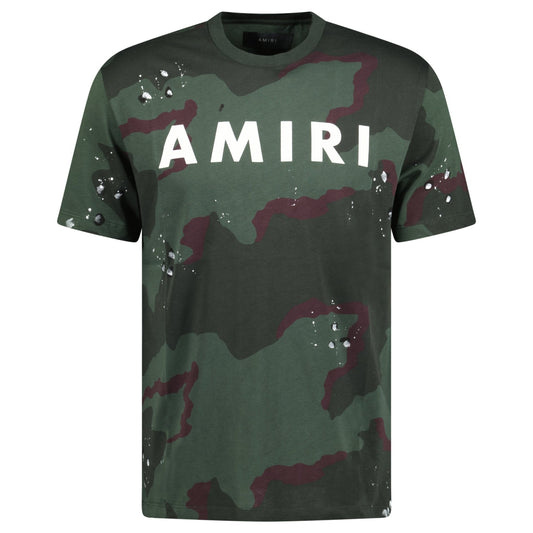 Amiri Army Logo T-Shirt Camo Green