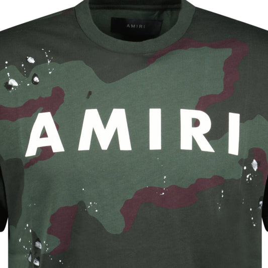 Amiri Army Logo T-Shirt Camo Green