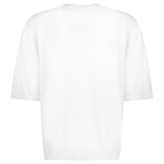 Amiri Knit Cotton White Floral T-Shirt