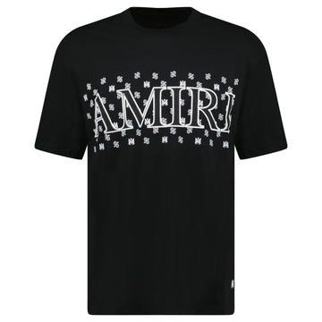 Amiri Ma Paisley Logo T-Shirt Black & White