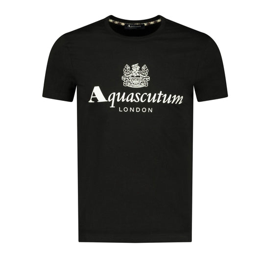 Aquascutum Chest Logo T-Shirt Black