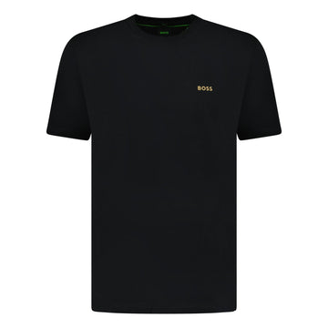 Hugo Boss Active Gold Logo-Print T-Shirt Black