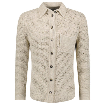 Bottega Veneta Cotton Crochet Shirt Beige
