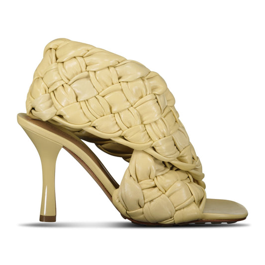 Bottega Veneta Woven Leather Mules in Beige
