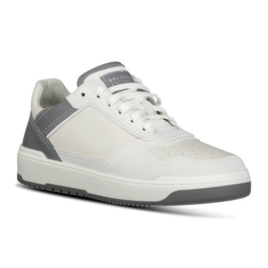 Brunello Cucinelli Suede & Leather Trainers White & Grey
