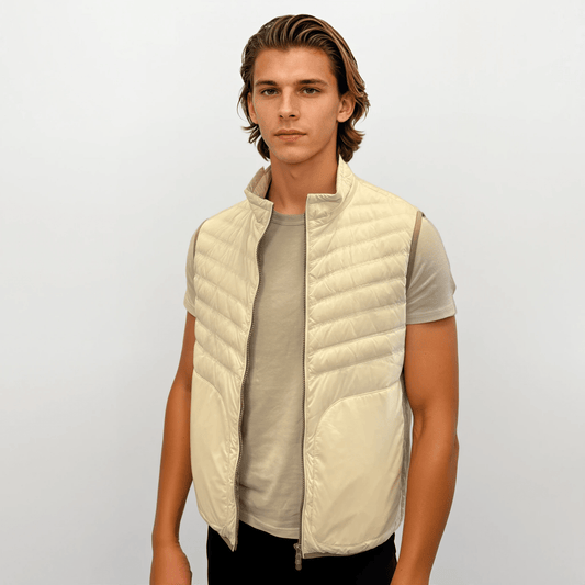 Brunello Cucinelli Zip-Up Down Gilet White