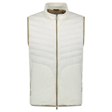 Brunello Cucinelli Zip-Up Down Gilet White