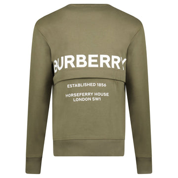 Burberry 'Acklow' Rear Logo Print Sweatshirt Khaki