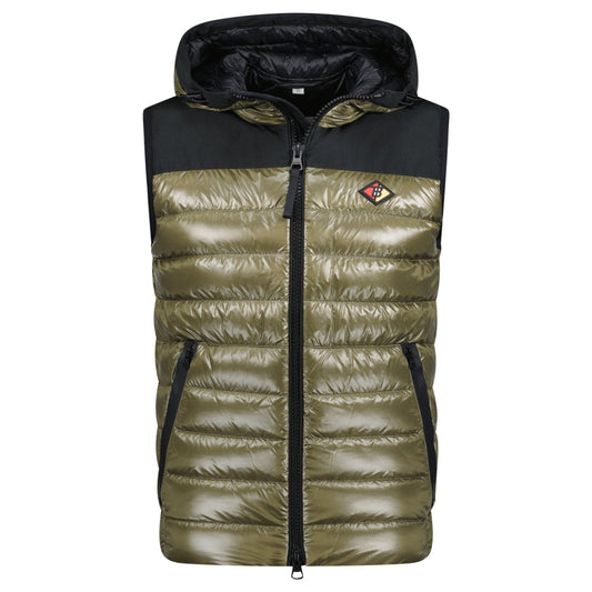 Burberry 'Barstone' Hooded Down Gilet Khaki