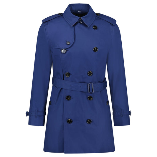 Burberry 'Brockham' Double Breasted Belted Trench Jacket Navy