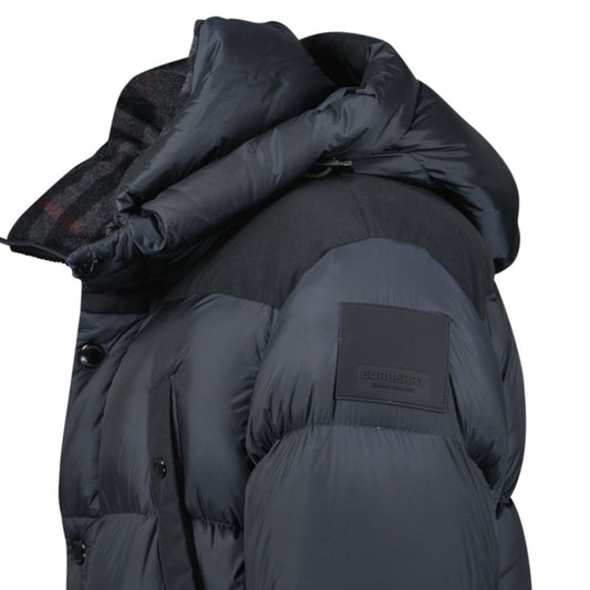 Burberry 'Lindford' Puffer Coat in Charcoal Grey