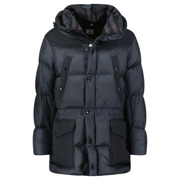 Burberry 'Lindford' Puffer Coat in Charcoal Grey
