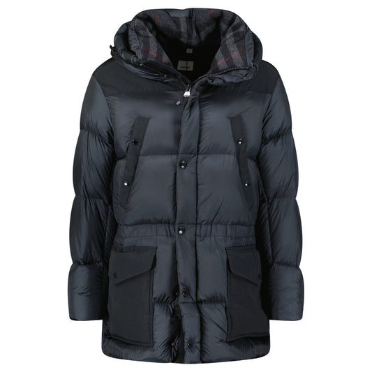 Burberry 'Lindford' Puffer Coat in Charcoal Grey
