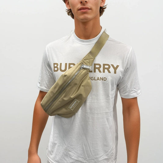 Burberry 'Talbot' Cross Body Messenger Bag Gold Honey