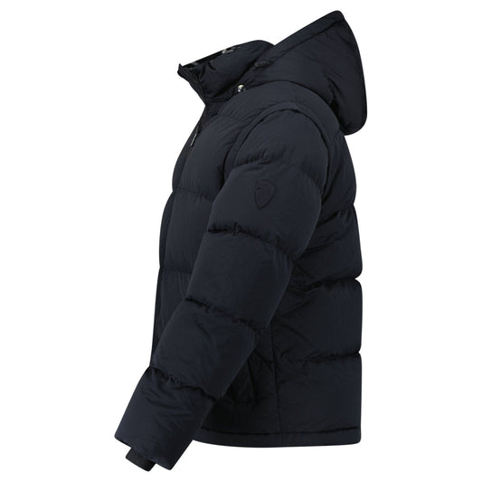 Burberry Technical Nylon Puffer Coat / Gilet in Charcoal Black