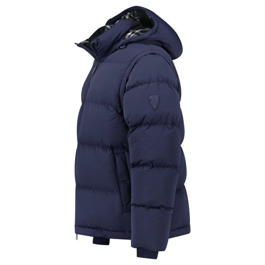 Burberry Technical Nylon Puffer Coat / Gilet in Navy