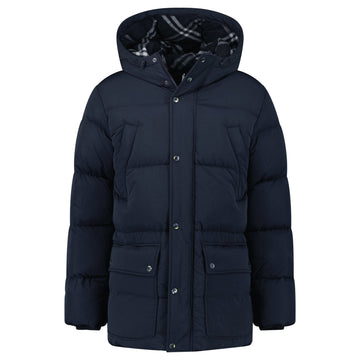 Burberry Technical Nylon Puffer Coat in Navy