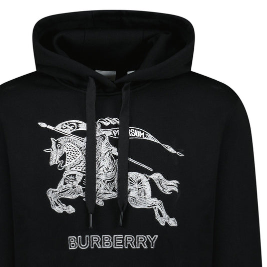 Burberry 'Drake' Embroidery Hooded Sweatshirt Black