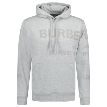 Burberry 'Farley' Logo Print Hooded Sweatshirt Grey