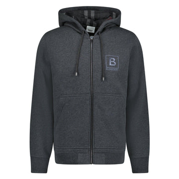 Burberry 'Fordson' Check Hoodie Sweatshirt Charcoal
