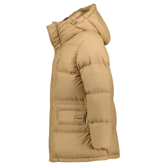 Burberry Haworth Mid Length Down Puffer Jacket Beige