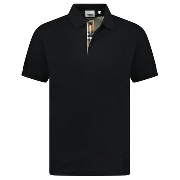 Burberry 'Hartford' Check Placket Polo Black