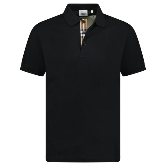 Burberry 'Hartford' Check Placket Polo Black