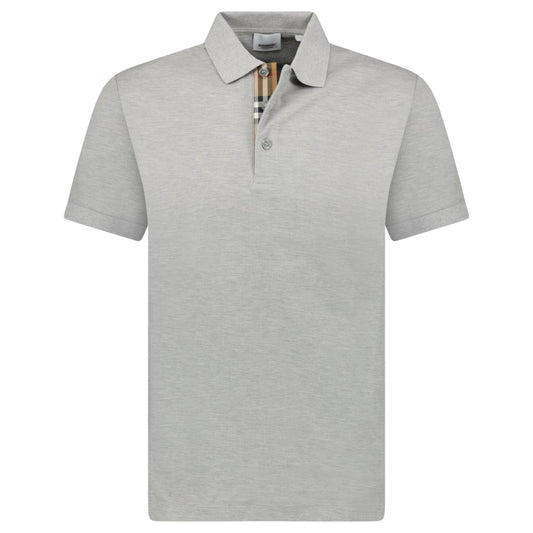 Burberry 'Hartford' Check Placket Polo Grey