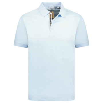 Burberry 'Hartford' Check Placket Polo Light Blue