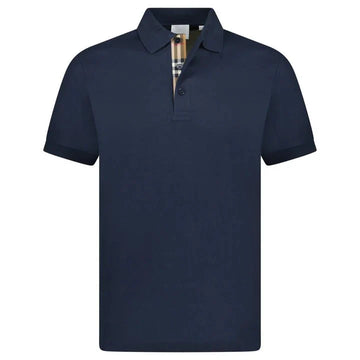 Burberry 'Hartford' Check Placket Polo Navy