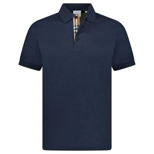 Burberry 'Hartford' Check Placket Polo Navy