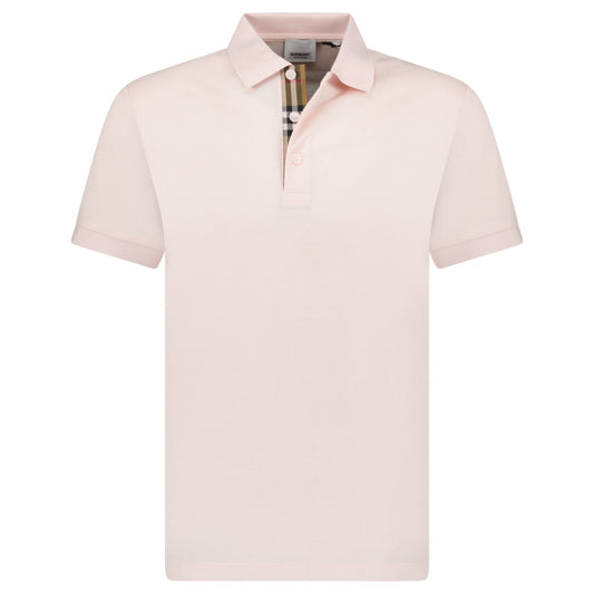 Burberry 'Hartford' Check Placket Polo Pink