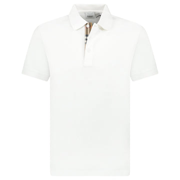 Burberry 'Hartford' Check Placket Polo White