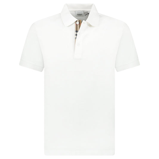 Burberry 'Hartford' Check Placket Polo White