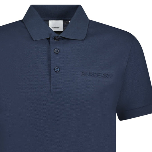 Burberry 'Hartford' Embossed Logo Polo Navy