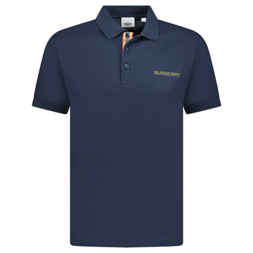 Burberry 'Hartford' Embroidery Logo Check Polo Navy