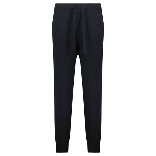 Burberry 'Hunton' Knitted Cuffed Cashmere Sweatpants Black