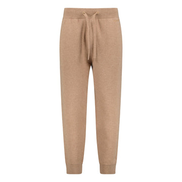 Burberry 'Hunton' Knitted Cuffed Cashmere Sweatpants Camel