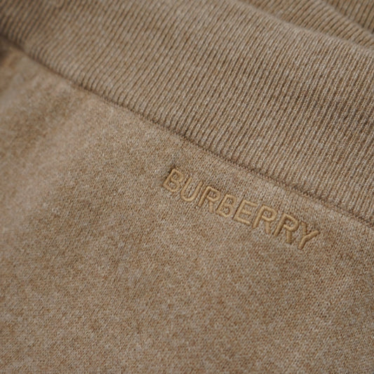 Burberry 'Hunton' Knitted Cuffed Cashmere Sweatpants Camel